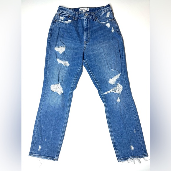 Abercrombie & Fitch Women’s High Rise Curve Love Mom Jeans Size- 6 Regular - Picture 1 of 10